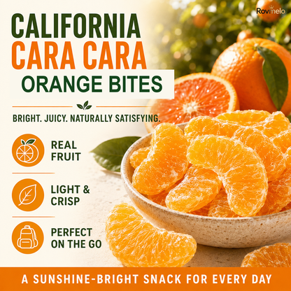 California Cara Cara Orange Bites – Naturally Sweet, Soft & Chewy Healthy Fruit Snack-WH