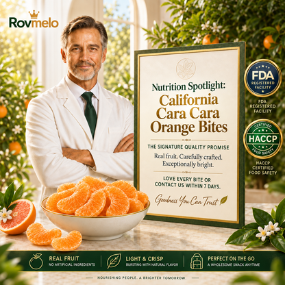 California Cara Cara Orange Bites – Naturally Sweet, Soft & Chewy Healthy Fruit Snack-WH