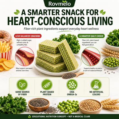 Superfood Wafer Bars with Kale & Chia Seeds – Plant-Based High Protein Snack, Zero Added Sugar, Real Nutrition-WH