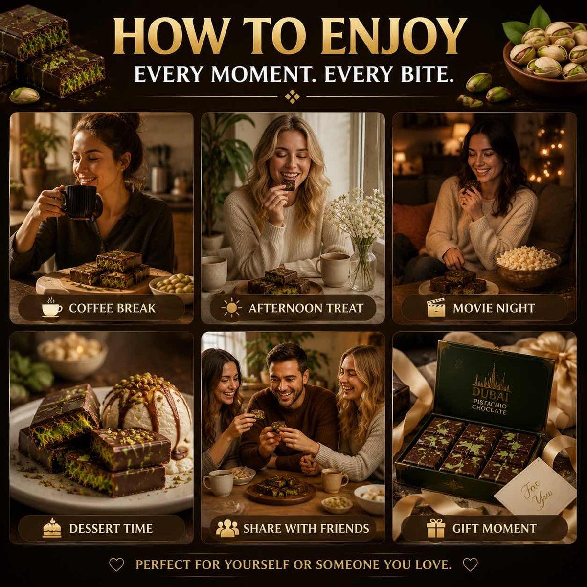 Dubai Pistachio Chocolate Bar with Creamy Pistachio Filling & Crispy Knafeh – Premium Luxury Chocolate Gift-WH
